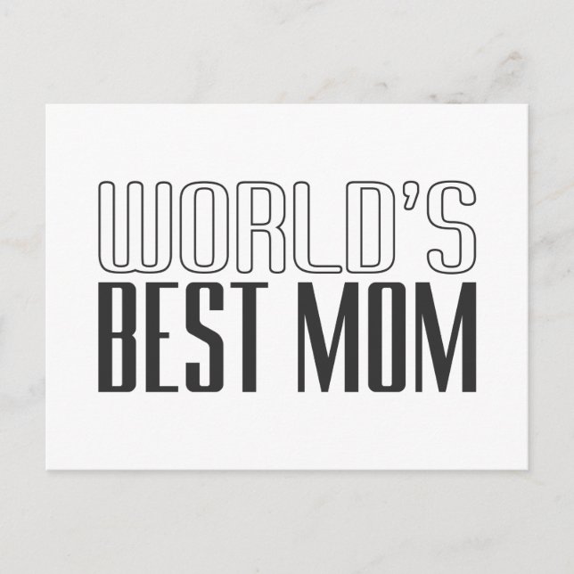 Carte Postale Fête des mères de la meilleure maman du monde | Ca (Devant)
