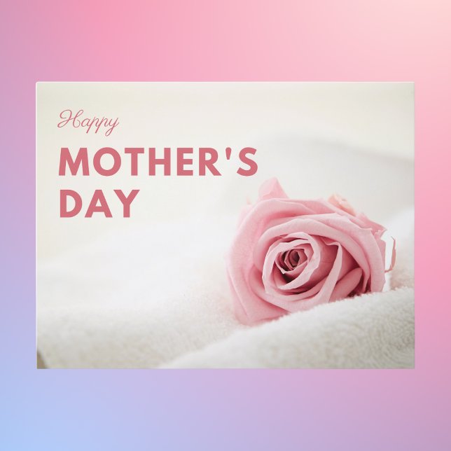 Carte Postale Fête des mères de rose douce (Créateur téléchargé)