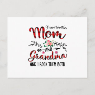 Carte Postale Fête des mères et anniversaire de grand-mère maman