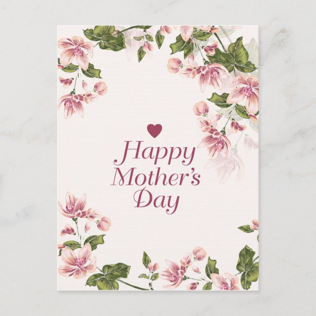 Carte Postale Fête des mères florales (Devant)