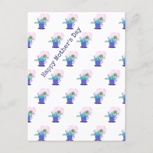 Carte Postale Fête des mères florales joyeuses