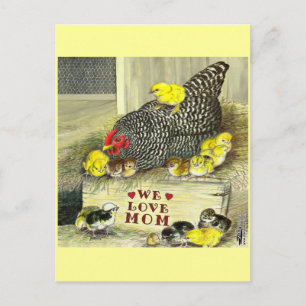 Carte Postale Fête des mères :  On aime maman !