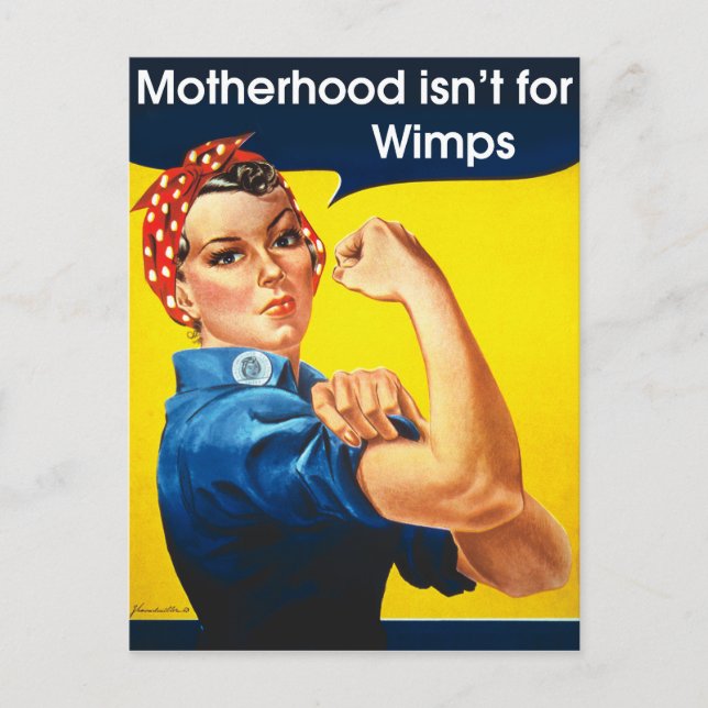 Carte Postale Fête des mères ~ Rosie le Riveter (Devant)