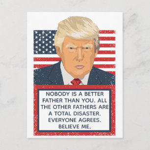 Carte Postale Fête des pères Donald Trump