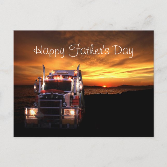 Carte Postale Fête des pères du conducteur de camion (Devant)
