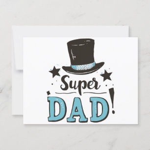 Carte Postale Fête des pères - Fête de Super Papa