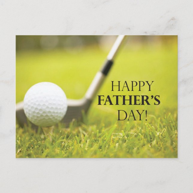 Carte Postale Fête des pères Golf (Devant)