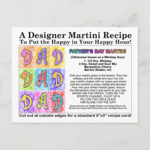 Carte postale fête des pères Martini Recette