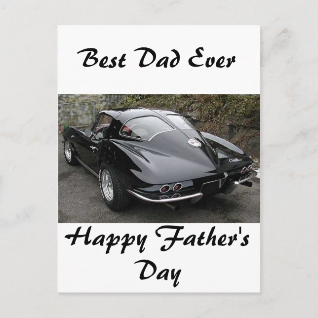 Carte Postale Fête des pères Meilleur papa jamais (Devant)