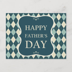 Carte Postale Fête des pères, Motif Jacquard