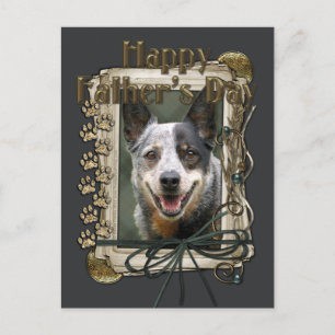 Carte Postale Fête des pères - Poches de pierre - Chien de bétai