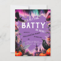 Fête d'Halloween de la grue violette rétro