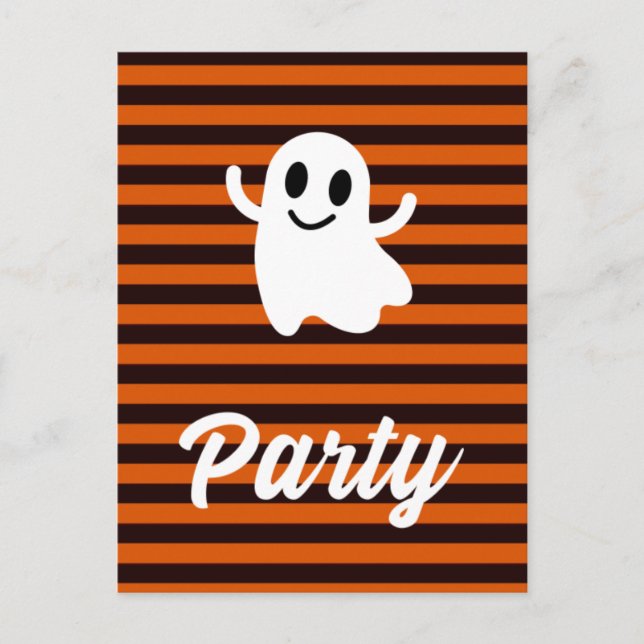 Carte Postale Fête d'Halloween Orange moderne (Devant)
