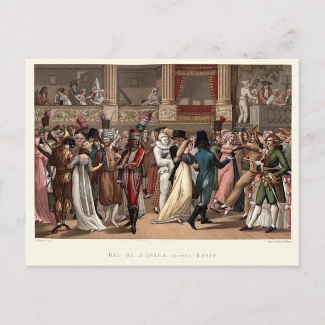 Carte Postale Fête du costume à l'Opéra, Paris, Français (Devant)
