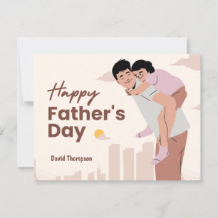 Carte postale Fête du Père - Moment d’amour pour p