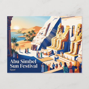 Carte Postale Fête du Soleil d'Abu Simbel Égypte