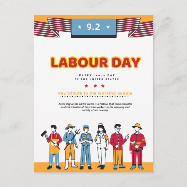 Carte Postale Fête du Travail (Devant)