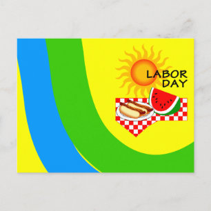 Carte postale Fête du Travail Pique-nique Invitati