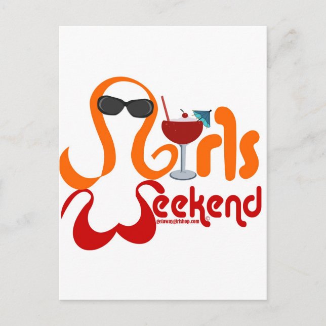Carte Postale Fête du week-end des filles (Devant)