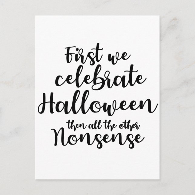 Carte Postale fête Halloween drôle (Devant)