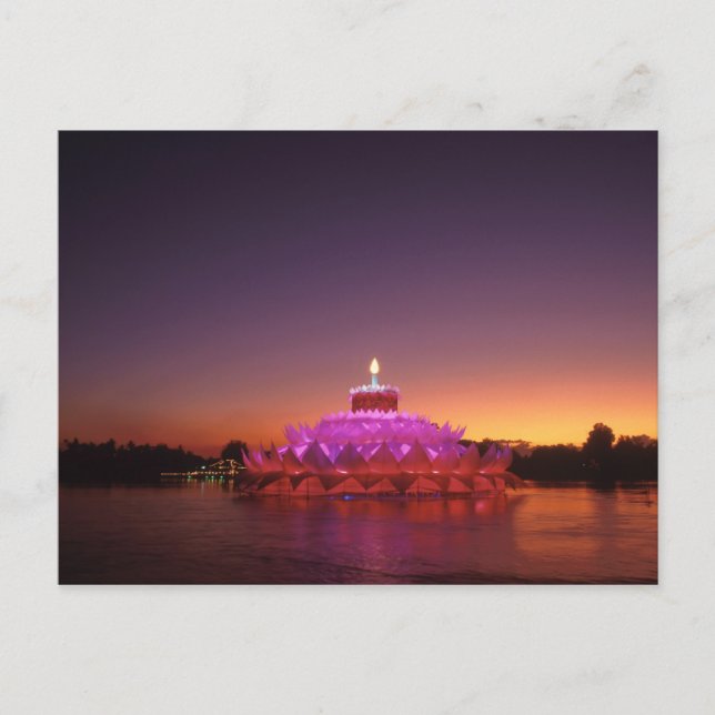 Carte Postale Fête Loy Krathong en Thaïlande (Devant)