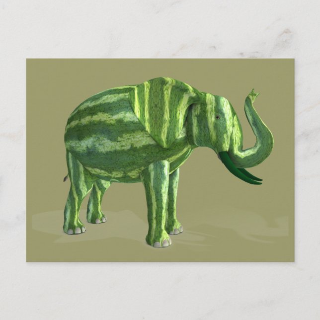 Carte Postale Fête nationale de la pastèque Eléphant (Devant)