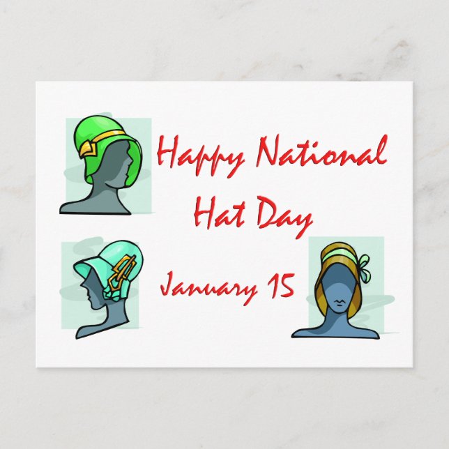 Carte Postale Fête nationale des Casquettes 15 janvier (Devant)