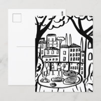 Fête sur la Terrasse Ville Fantaisiste Dessinée à