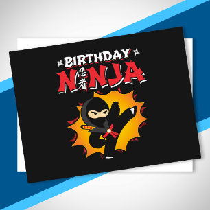Carte Postale Fête Thématique Ninja d'Anniversaire - Conception 
