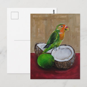 Carte Postale Fête tropicale de l'Inséparable - Peinture d'Alfre
