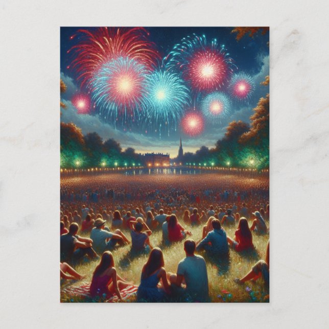 Carte Postale Fêter le 4 juillet avec un Bang ! (Devant)