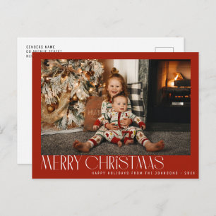 Carte Postale Fêtes de noël minimes et tendance