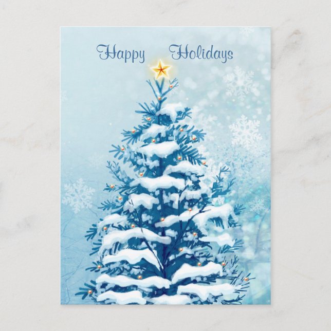 Carte postale Fêtes de Noël. Snowtree (Devant)