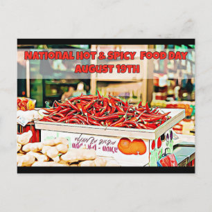 Carte Postale Fêtes nationales de la Fête des aliments chauds et