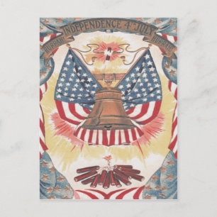 Carte Postale Feu d'artifice Bell Liberty