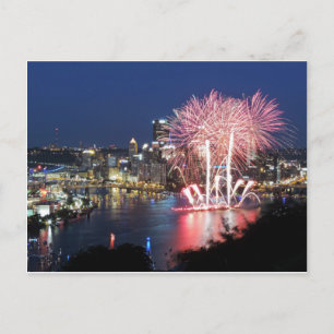 Carte Postale Feu d'artifice de Pittsburgh