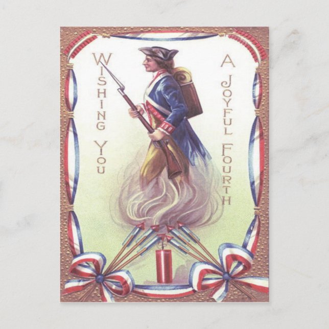 Carte Postale Feu d'artifice du soldat de la guerre révolutionna (Devant)
