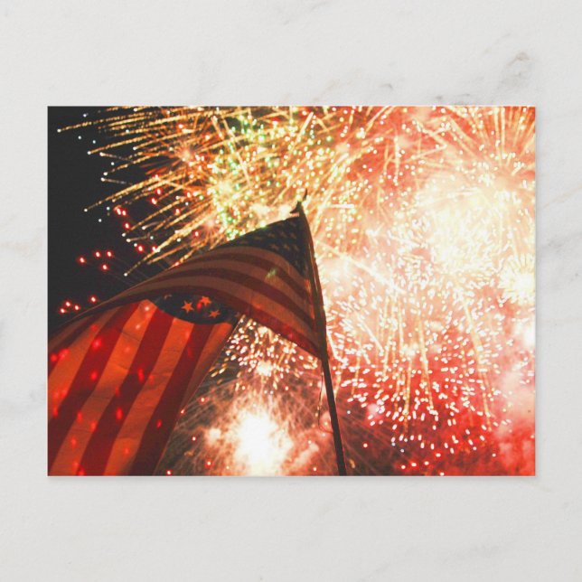 Carte Postale Feu d'artifice sur la quatrième (Devant)