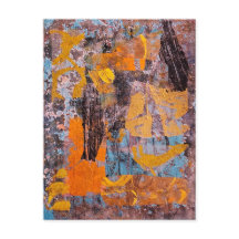 Feu de camp hivernal, Collage, Un abstrait d'impre