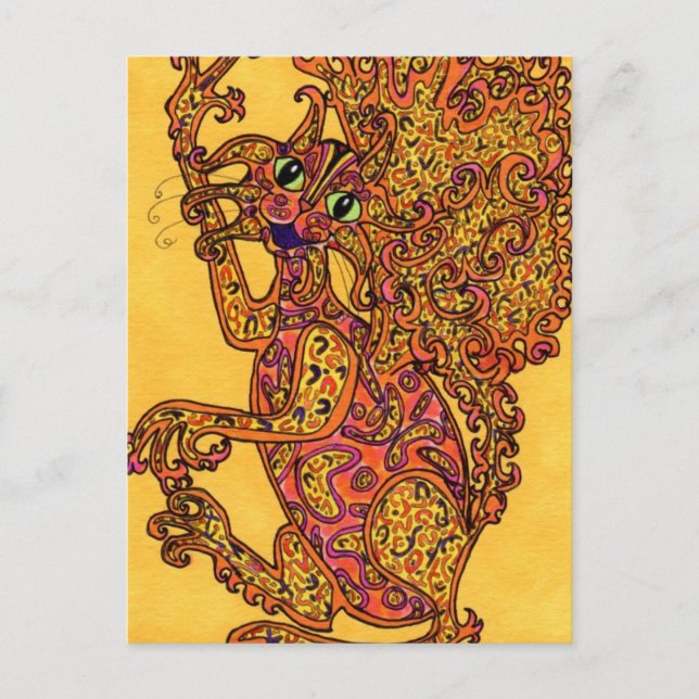 Carte Postale Feu de chat (Devant)