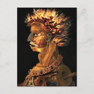 Carte Postale Feu - L'étrange profil d'Arcimboldo