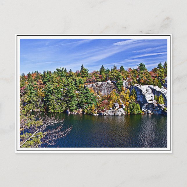Carte Postale Feuillage d'automne autour du lac Minnewaska (Devant)
