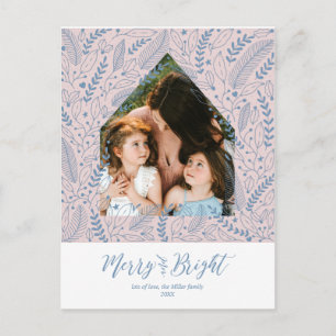 Carte Postale Feuillage d'hiver Photo de vacances joyeuse et l
