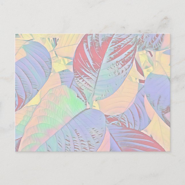 Carte postale Feuille botanique (personnalisable) (Devant)
