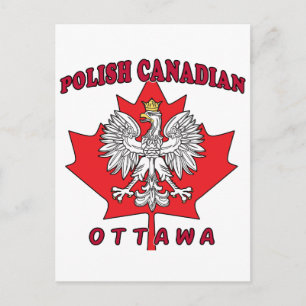 Carte Postale Feuille canadienne polonaise d'Ottawa