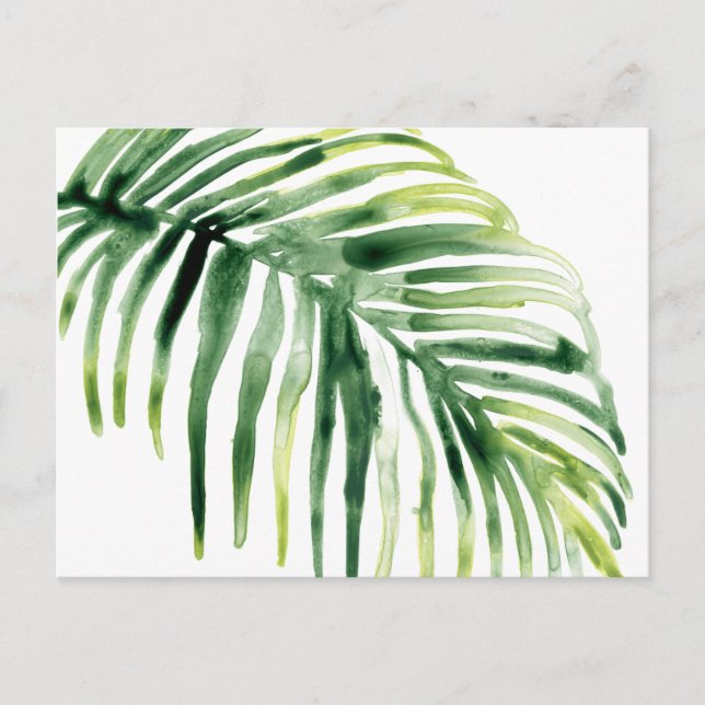 Carte Postale Feuille de bijou tropicale (Devant)