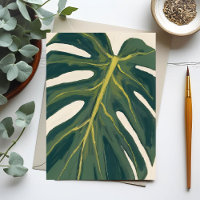 Feuille de Monstera verte aquarelle de plante bota