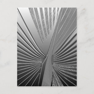 Carte Postale Feuille de palme chromé Art déco