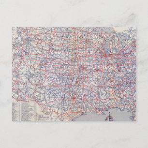 Carte Postale Feuille de route États-Unis