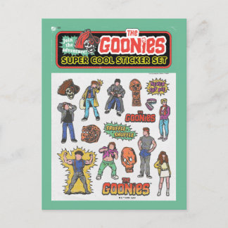 Carte Postale Feuille de stickers rétro graphique des Goonies